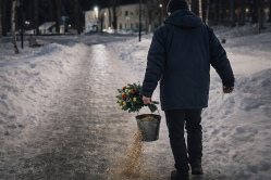 Жителям Вольска в праздник 8 Марта предложили гулять с ведром песка