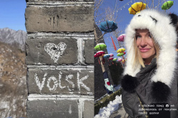 Жительница Вольска разрисовала Великую Китайскую стену