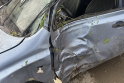 В Вольске Nissan около АЗС врезался в дерево