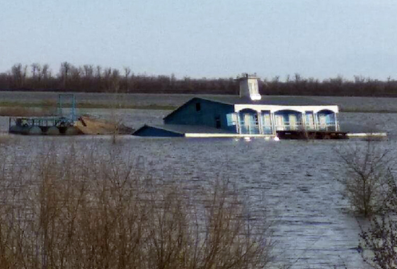 Вольская пристань утонула