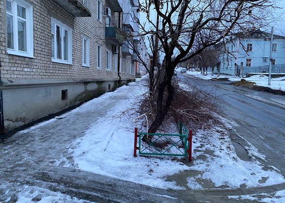 Жители Вольска просят почистить тротуары