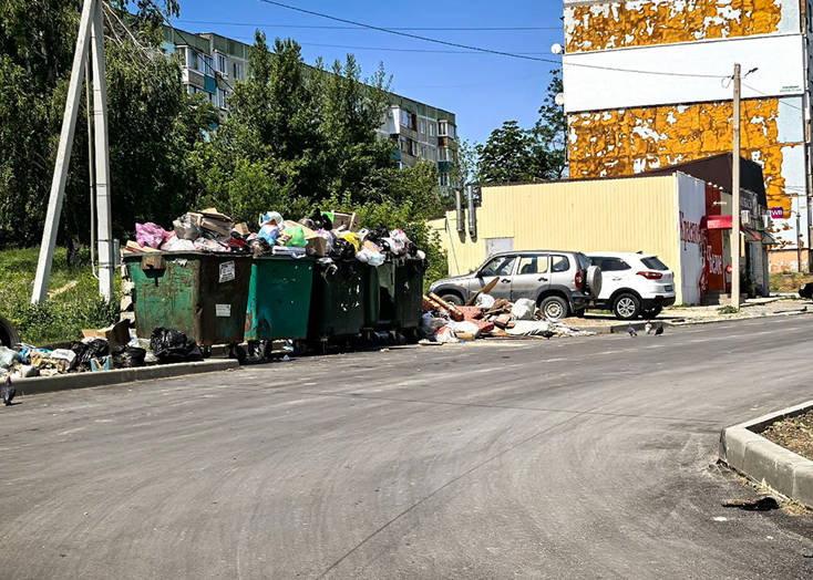 Мусорные площадки в Вольске утопают в завалах