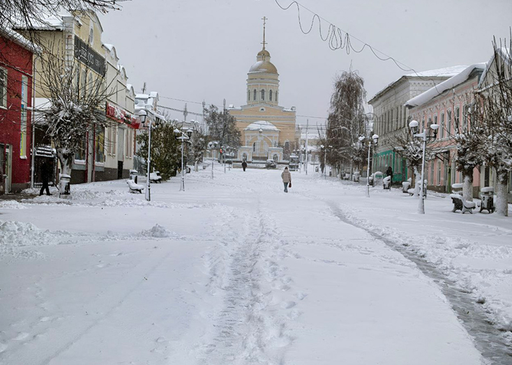 Вольск замело первым снегом