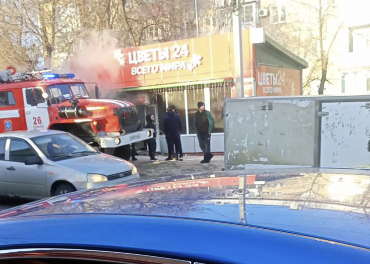 В Вольске сгорел магазин с цветами