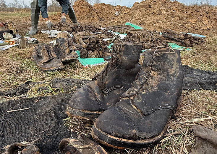 На месте боев Ржевской битвы обнаружили останки красноармейца из Вольска